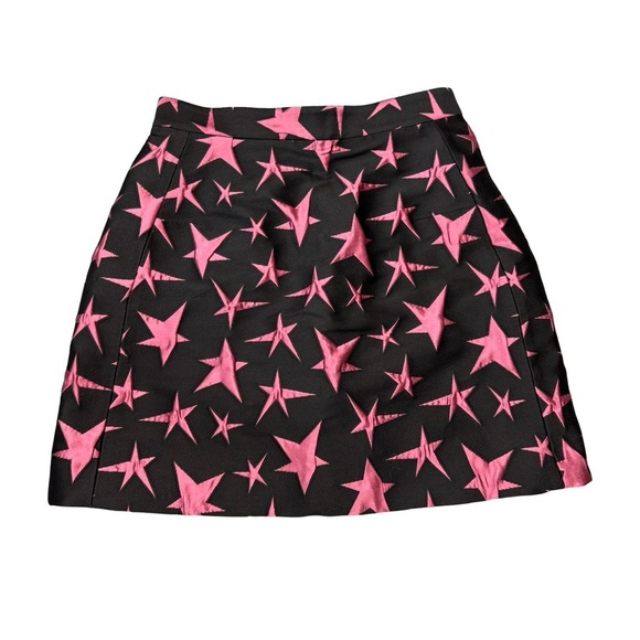 MSGM Star Jacquard Mini Skirt Black Pink Embroidered ASO Monster High Draculaura - Picture 7 of 16